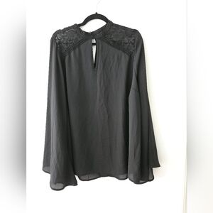 Torrid Black Lace Detail Blouse